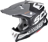Casque Off-Road Pour Moto Scorpion Exo Vx-22 Air Ultra Tct Noir Mat Blanc Gris Updown Taille Xs