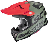 Casque Off-Road Pour Moto Scorpion Exo Vx-22 Air Ultra Tct Vert Mat Noir Rouge Updown Taille Xs