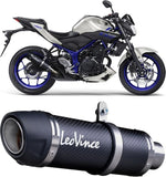 Système D'Échappement Complet Non Catalysé Et Sans Homologation Acoustique Gp Corsa Evo Carbon Fiber - Leovince Compatible Avec Yamaha Yzf-R3 (2018)