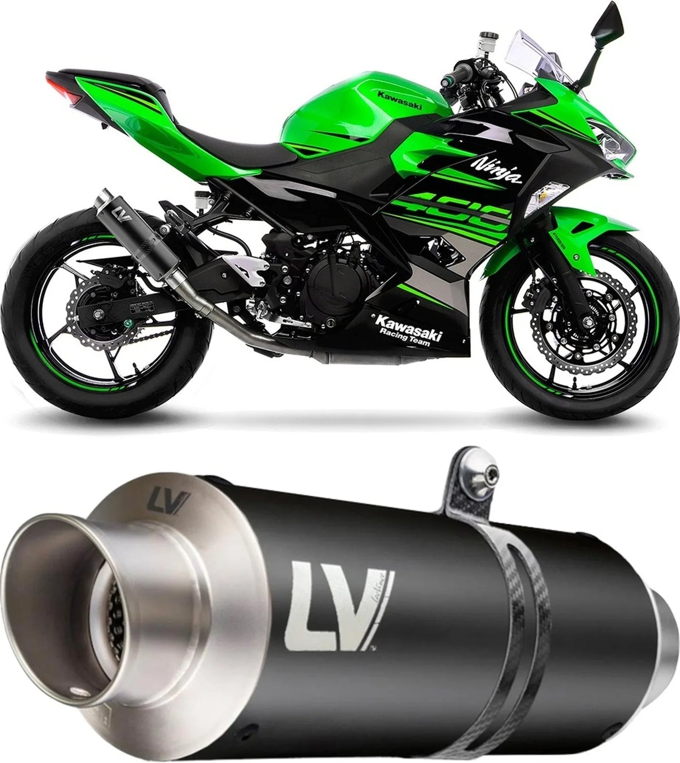 Échappement Sans Homologation Sonore Gp Corsa Acier Noir - Leovince Compatible Avec Kawasaki Z 500 - Se (2024-2026)