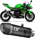 Échappement Sans Homologation Sonore Gp Corsa Evo Acier Noir - Leovince Compatible Avec Kawasaki Ninja 400 (2018-2021)