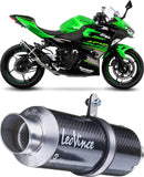 Échappement Sans Homologation Sonore Gp Corsa Carbon Fiber - Leovince Compatible Avec Kawasaki Ninja 500 - Se (2024-2026)