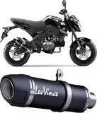 Système D'Échappement Complet Non Catalysé Et Sans Homologation Acoustique Gp Corsa Evo Carbon Fiber - Leovince Compatible Avec Kawasaki Z 125 Pro (2017-2024)