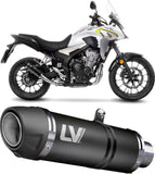 Échappement Sans Homologation Sonore Gp Corsa Evo Acier Noir - Leovince Compatible Avec Honda Cb 500 X (2019-2023)
