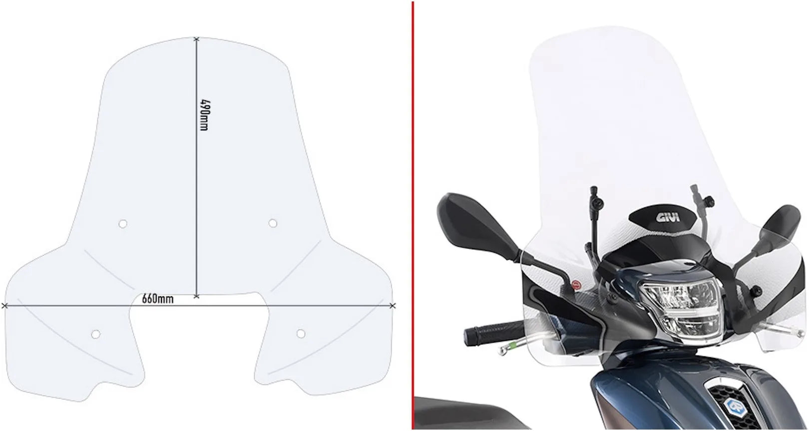 Pare-Brise Incolore - Givi Compatible Avec Sym Symphony S 150 - 151 (2009-2020)