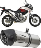Échappement Sans Homologation Sonore Lv One Evo Acier Embout Carbon Fiber - Leovince Compatible Avec Honda Xl 700 V Transalp (2008-2013)
