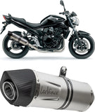 Échappement Sans Homologation Sonore Lv One Evo Acier Embout Carbon Fiber - Leovince Compatible Avec Suzuki Gsf 650 Bandit - S (2007-2015)