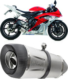 Système D'Échappement Complet Non Catalysé Et Sans Homologation Acoustique Factory S Acier Embout Carbon Fiber - Leovince Compatible Avec Yamaha Yzf-R6 (2006-2021)