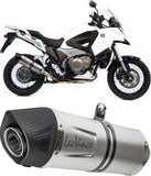 Exhaust Tip Without Sound Certification Lv One Evo Stainless Steel Carbon Fiber End Cap - Leovince Compatible With Ktm 1190 Adventure - R (2013-2016)
