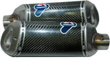 Échappement Sans Homologation Sonore Fetta Salame Carbon - Termignoni Compatible Avec Ducati Panigale 848 - 1098 - 1198