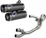 Système D'Échappement Complet Non Catalysé Et Sans Homologation Acoustique Carbon - Termignoni Compatible Avec Ducati Monster 1200 (2017)