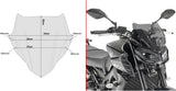 Bulle Fumée - Givi Compatible Avec Yamaha Mt-09 (2017-2020)