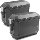 Monokey Trekker Alaska Black Aluminium Side Cases - 72 Lt Trekker Alaska Aluminium - Givi Compatible With Honda Crf 1100 L Africa Twin Adventure Sports (2024)
