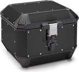 Monokey Trekker Alaska Black Aluminium Top Case - 44 Lt Trekker Alaska Aluminium - Givi Compatible With Bmw F 700 Gs (2013-2017)