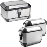 Top Case + Valises Laterales Trekker Alaska Aluminium 128 Lt Trekker Alaska Aluminium - Givi Compatible Avec Honda Cb 500 X (2013-2016)