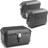 Top Case + Valises Laterales Trekker Alaska Aluminium Noir 128 Lt Trekker Alaska Aluminium - Givi Compatible Avec Honda X-Adv 750 (2021-2024)
