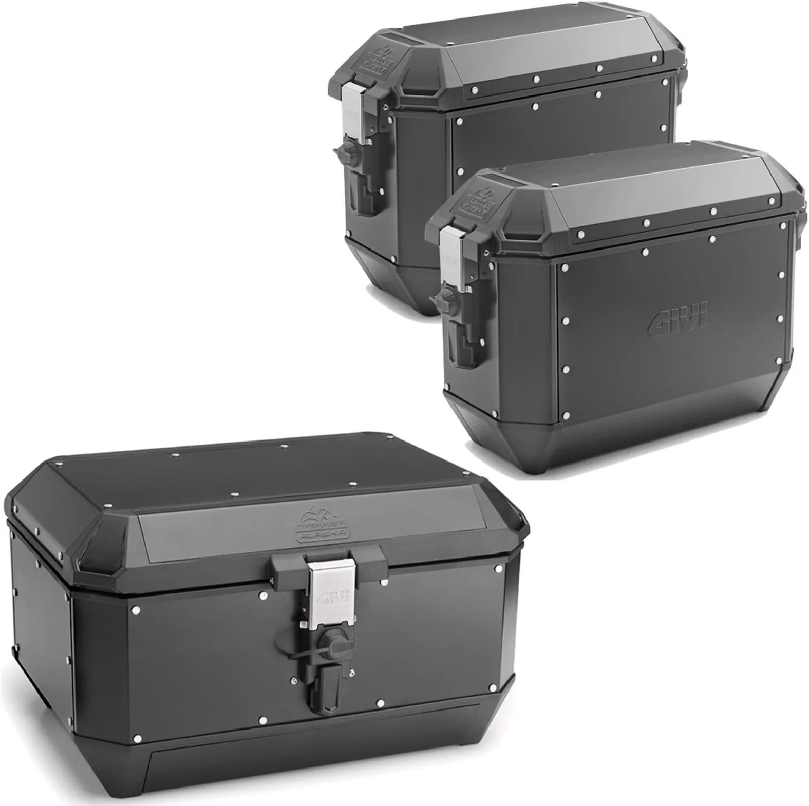 Top Case + Valises Laterales Trekker Alaska Aluminium Noir 128 Lt Trekker Alaska Aluminium - Givi Compatible Avec Benelli Trk 702 X (2023-2024)