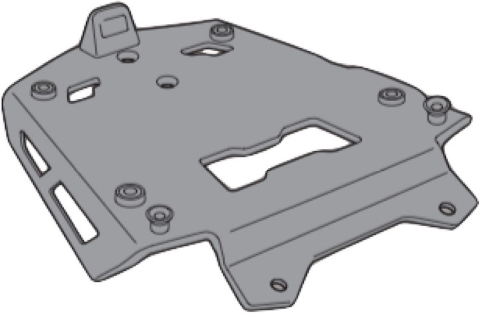 Rear Rack Aluminium Monokey Aluminium - Kappa Moto Compatible With Triumph Tiger 800 Xc - Xr (2011-2017)
