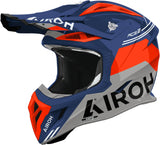 Casque Off-Road Pour Moto Airoh Aviator Ace 2 - Av22F18 Composite Carbon Bleu Gloss Fury Taille L