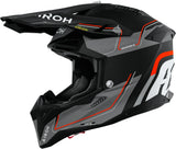 Casque Off-Road Pour Moto Airoh Aviator 3 - Av3L32 Hpc Carbon Orange Mat Leader Taille S