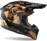Casque Off-Road Pour Moto Airoh Aviator 3 - Av3Ltc17 Hpc Carbon Chrome Gloss Legend Taille Xs