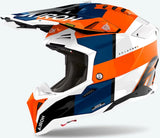 Casque Off-Road Pour Moto Airoh Aviator 3 - Av3M32 Hpc Carbon Orange Gloss Monarch Taille Xxl