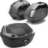 Blade Black Tech Top Case + Side Cases - 117 Lt Blade Technopolymer - Givi Compatible With Moto Guzzi V 100 Mandello 1000 (2022-2024)