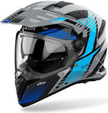 Casque Dual Pour Moto Airoh Bandit - Bas18 Thermoplastic Hrt Bleu Gloss Spicy Taille Xxl