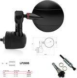 Mirror End Mount Left Universal Ø22(13>20) Spy-R Ø57 - Rizoma Compatible With Moto Guzzi