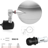 Rétroviseur End Mount Droite Rizoma Spy-R Ø80 Noir Taille D1 24,5 - D2 21>23