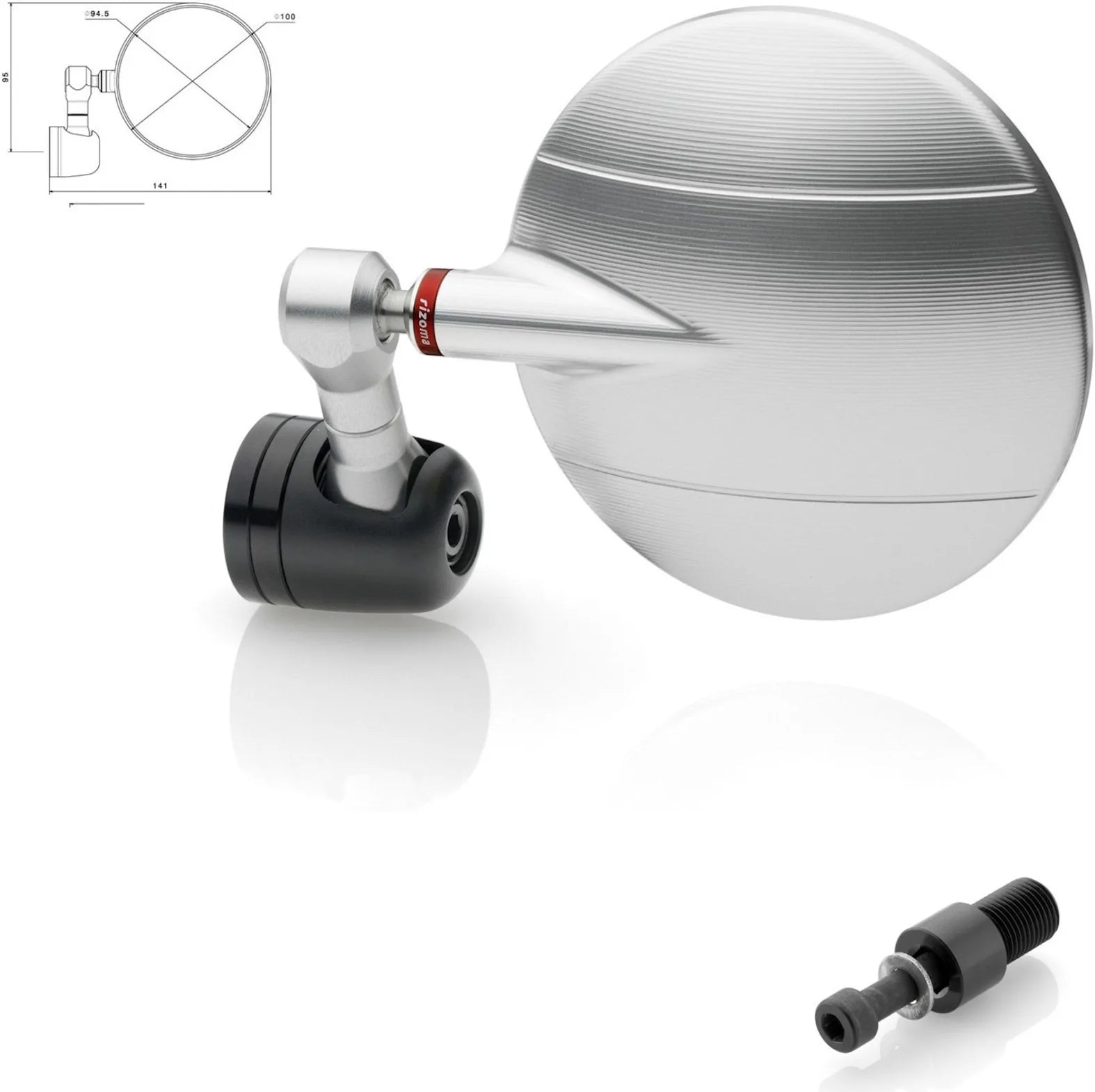 Rétroviseur End Mount Droite Spy-R Ø94.5 - Rizoma Compatible Avec Yamaha T-Max 530 (2012-2019)