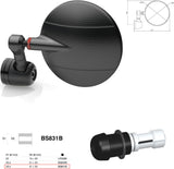 Mirror End Mount Left Universal Ø24,5(21>23) Spy-R Ø94.5 - Rizoma Compatible With Kawasaki