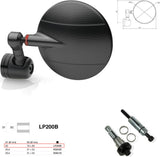 Mirror End Mount Left Universal Ø22(13>20) Spy-R Ø94.5 - Rizoma Compatible With Benelli
