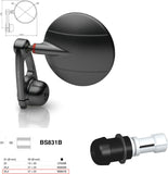Mirror End Mount Left Universal Ø24,5(21>23) Spy-Arm Ø80 - Rizoma Compatible With Kawasaki