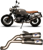 Double Sortie D'Échappement Non Catalysée Avec Homologation Acoustique Conical Acier Inox Aluminium Cap - Termignoni Compatible Avec Bmw Ninety (2016-2020)