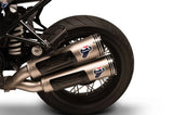 Double Sortie D'Échappement Non Catalysée Avec Homologation Acoustique Conical Acier Inox Aluminium Cap - Termignoni Compatible Avec Bmw Ninety (2016-2020)