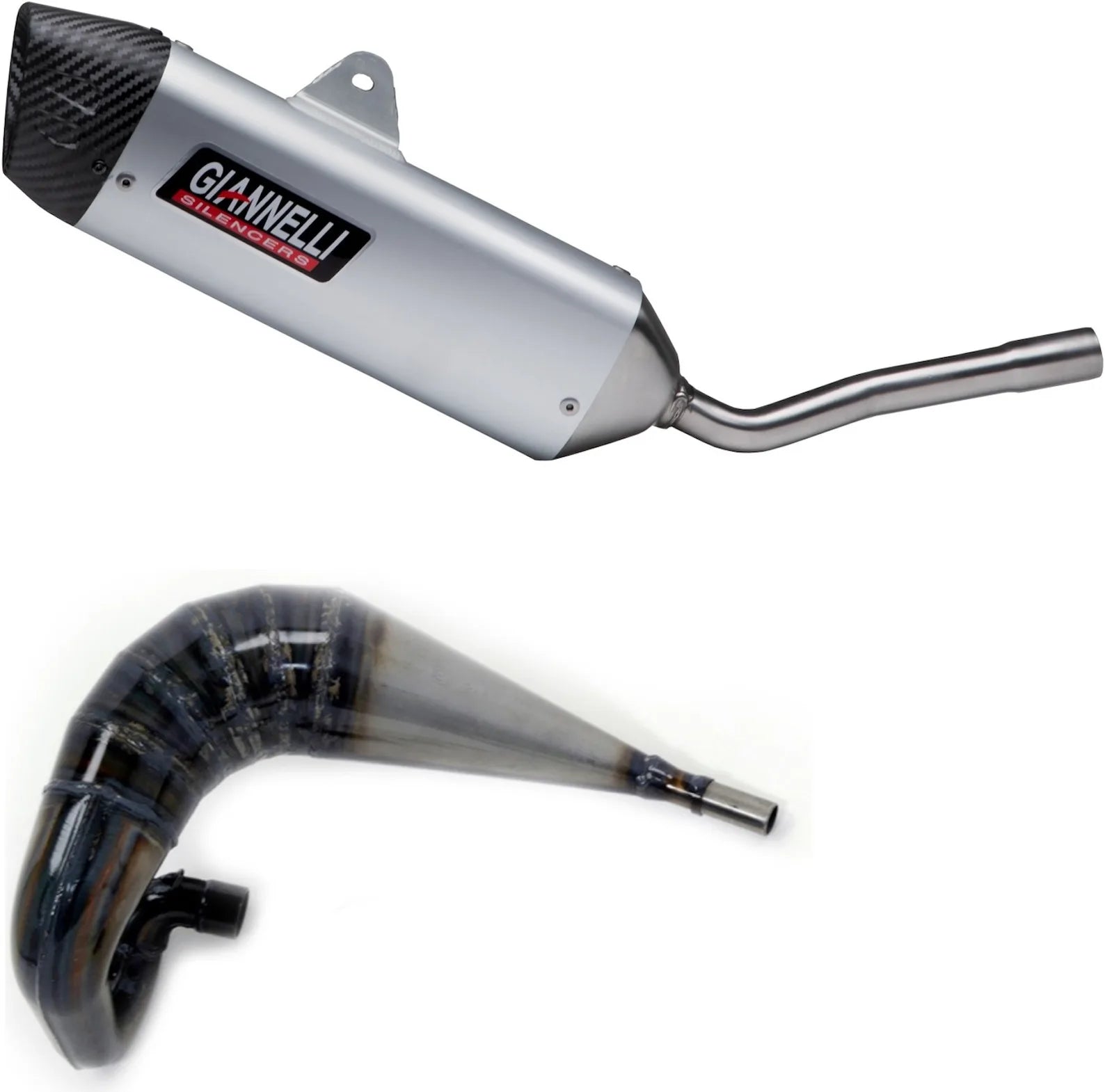 Système D'Échappement Complet Sans Catalyseur Et Homologué Au Niveau Sonore Sonic Aluminium - Giannelli Compatible Avec Sherco Derapage 50 (2021)