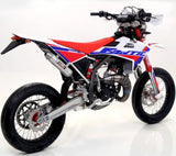 Système D'Échappement Complet Sans Catalyseur Et Homologué Au Niveau Sonore Enduro 2T Aluminium - Giannelli Compatible Avec Fantic Motor 50 E M Casa (2013-2016)
