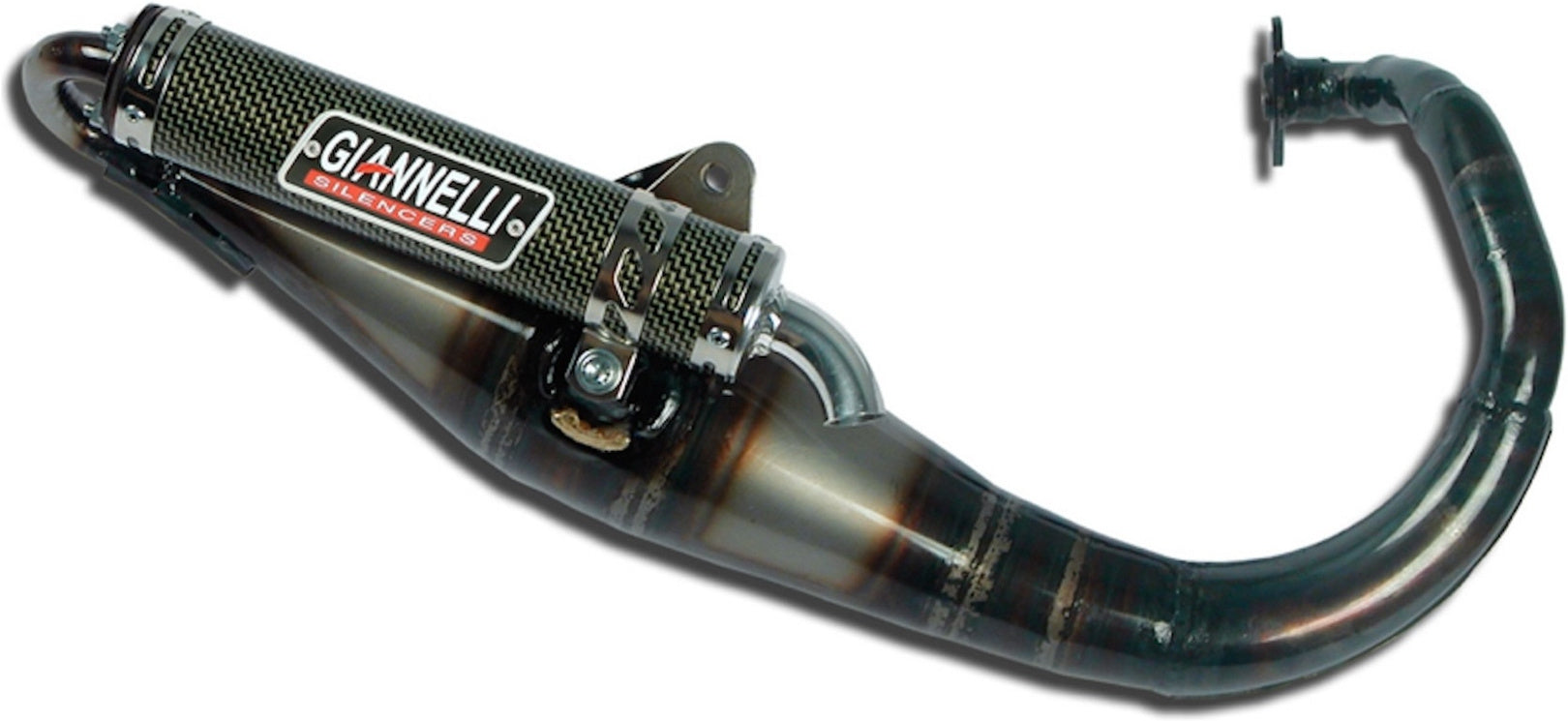 Complete Non-Catalytic Exhaust System With Sound Certification Reverse - Giannelli Compatible With Mbk Ovetto 50 (1998-2001)