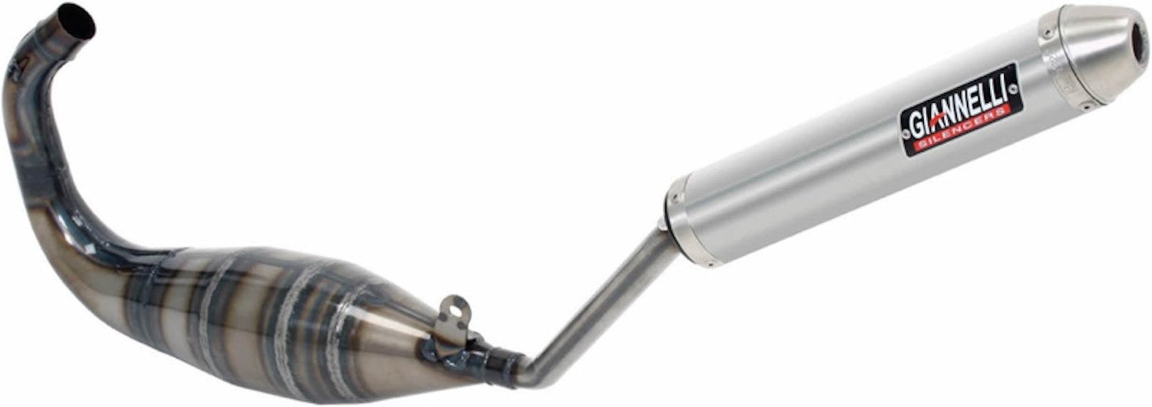 Complete Non-Catalytic Exhaust System With Sound Certification Street 2T Aluminium - Giannelli Compatible With Mbk X-Power 50 (2001-2003)