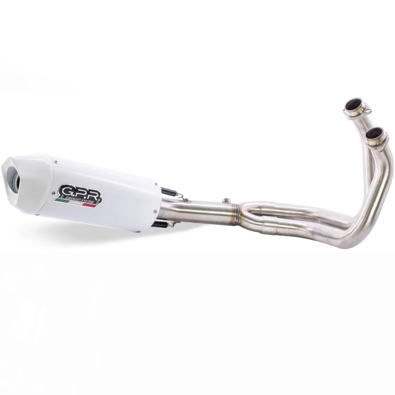 Système D'Échappement Complet Avec Catalyseur Et Homologation Acoustique Albus Evo4 Aluminium Blanc - Gpr Compatible Avec Ktm 1290 Super Adventure R - S (2021-2024)
