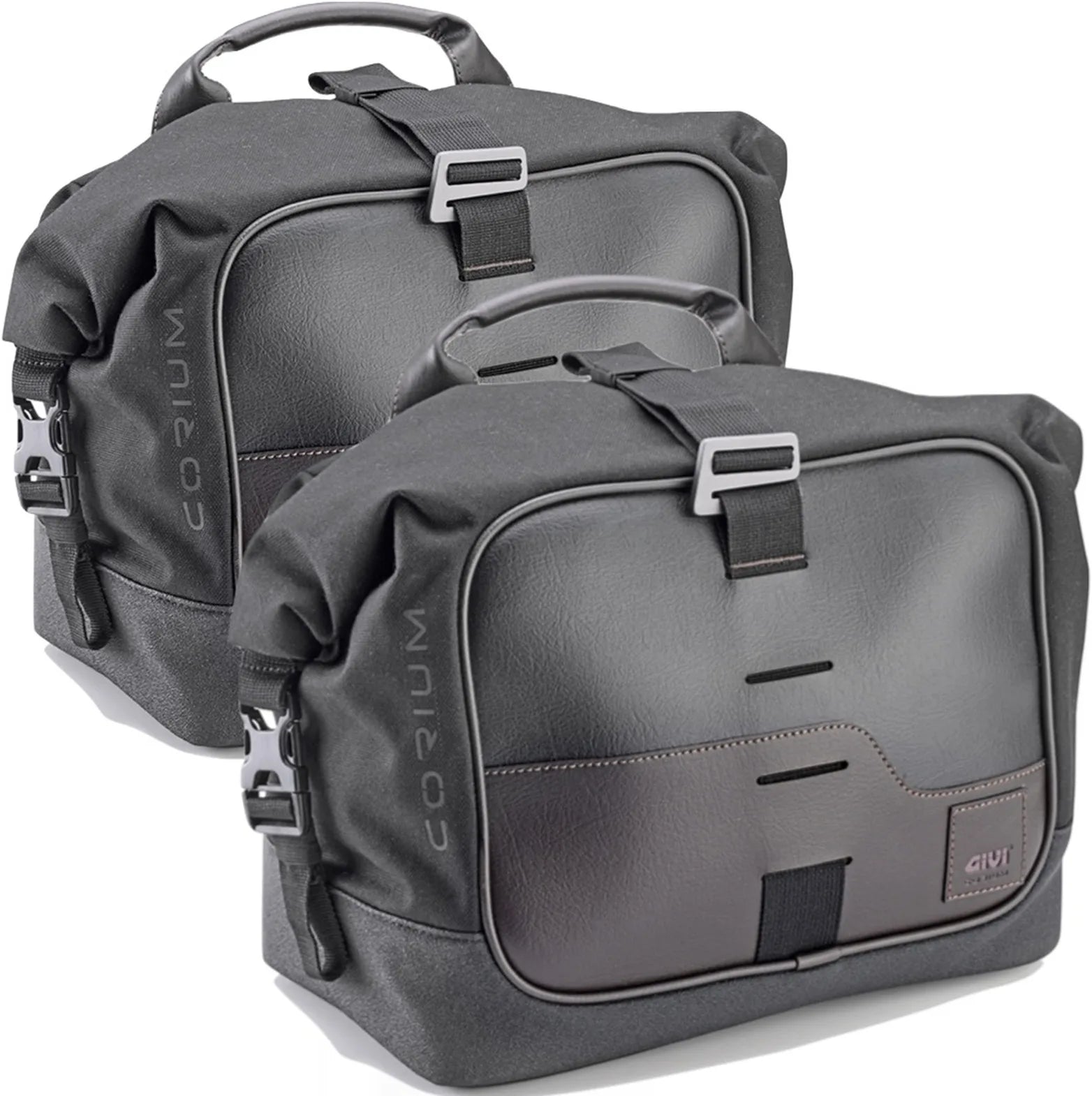 Sacoches Cavalières Corium Noir 26 Lt Corium Nylon - Givi Compatible Avec Brixton Cromwell 250 (2022-2024)