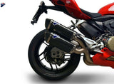 Double Sortie D'Échappement Homologuée Au Niveau Sonore Force Carbon Carbon Cap - Termignoni Compatible Avec Ducati Panigale 959 (2016-2019)