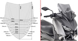 Pare-Brise Basse Sportive Fumée - Givi Compatible Avec Yamaha X-Max 300 (2017-2022)