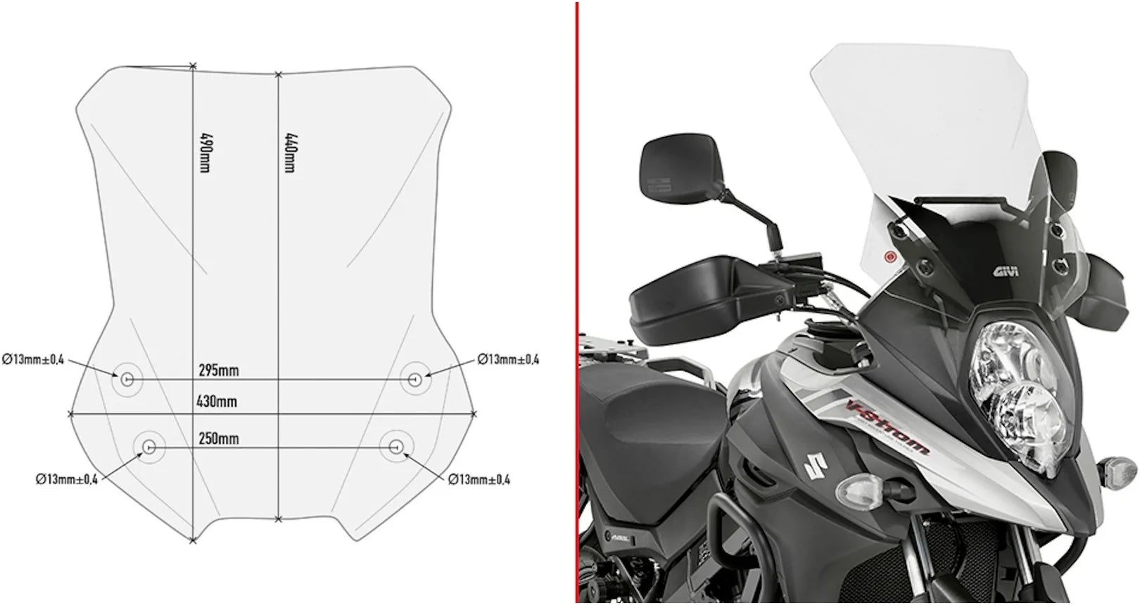 Bulle Incolore - Givi Compatible Avec Suzuki Dl 650 V-Strom (2017-2024)
