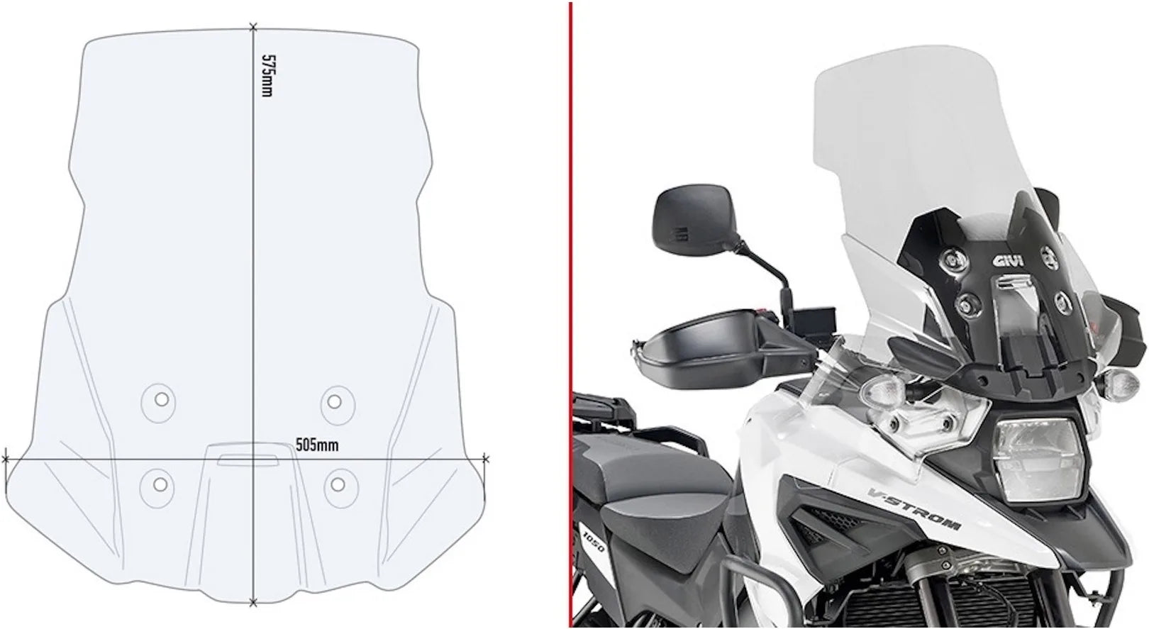 Bulle Incolore - Givi Compatible Avec Suzuki V-Strom 1050 - Xt - Se (2020-2024)