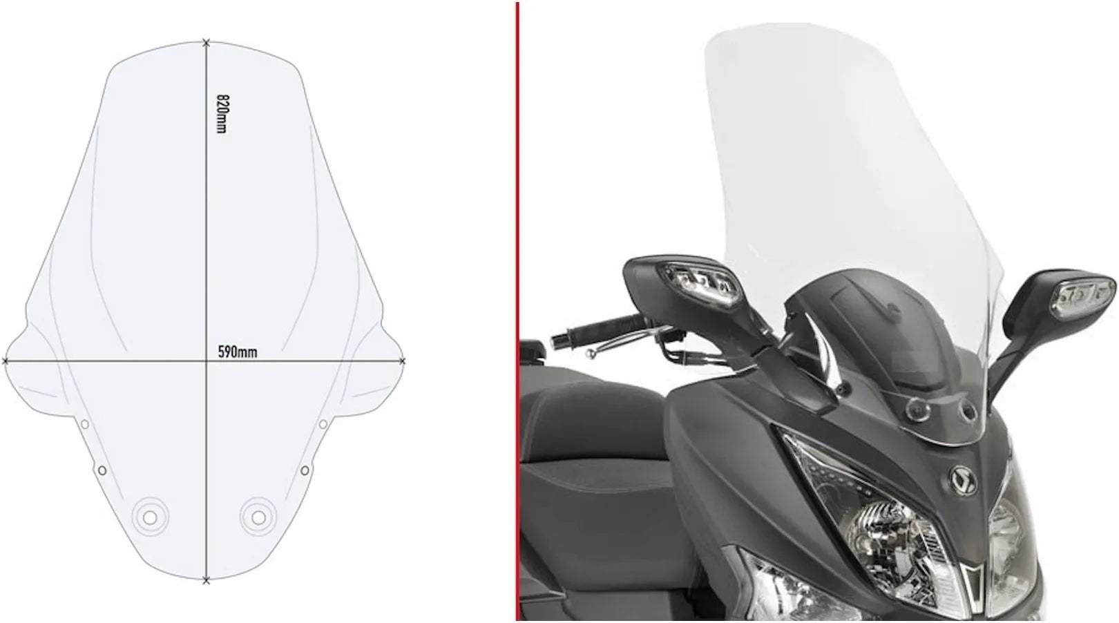 Pare-Brise Incolore - Givi Compatible Avec Sym Joymax 300 I (2012-2019)