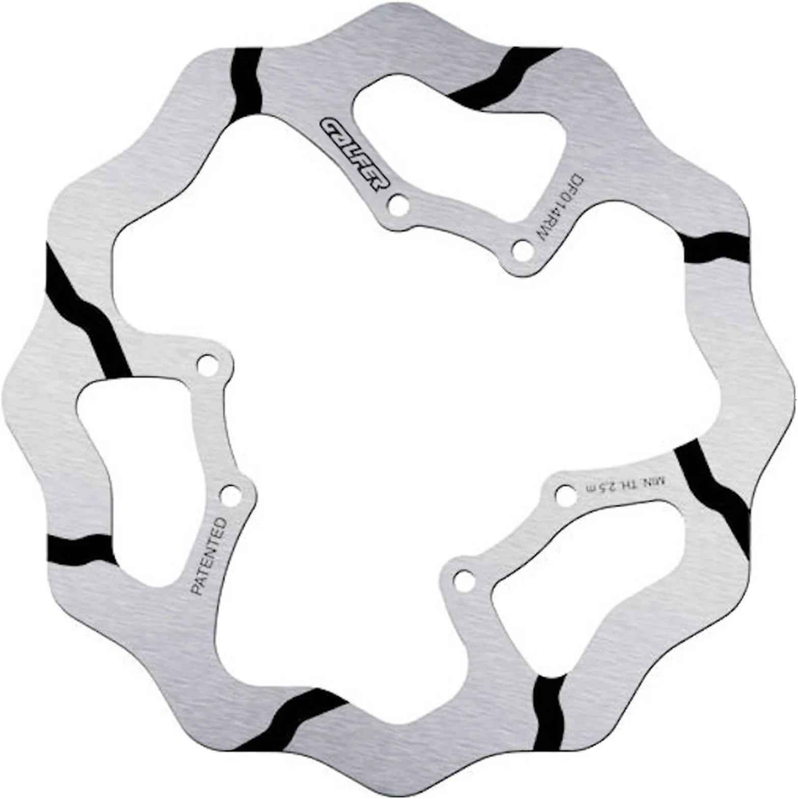 Disque De Frein Avant Fixe Grooved Wave - Galfer Compatible Avec Hm Crm 125 R (2007)
