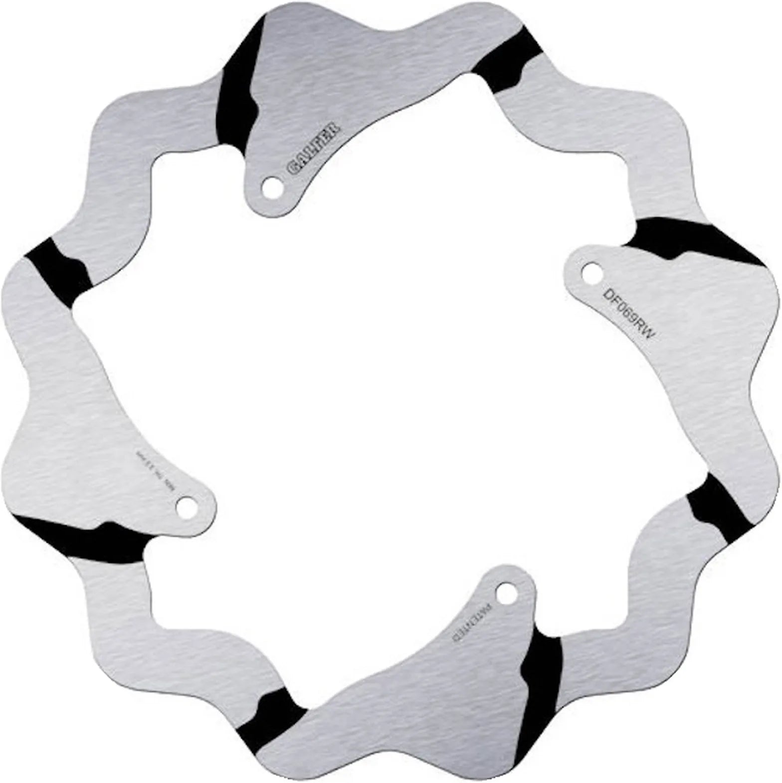 Disque De Frein Arrière Fixe Grooved Wave - Galfer Compatible Avec Hm Cre F 490 X (2007)