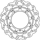 Front Floating Grooved Wave Brake Disc - Galfer Compatible With Yamaha Yzf-R6 600 (2003-2004)